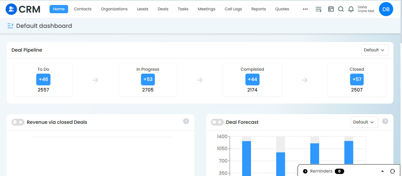 CRM Dashboard